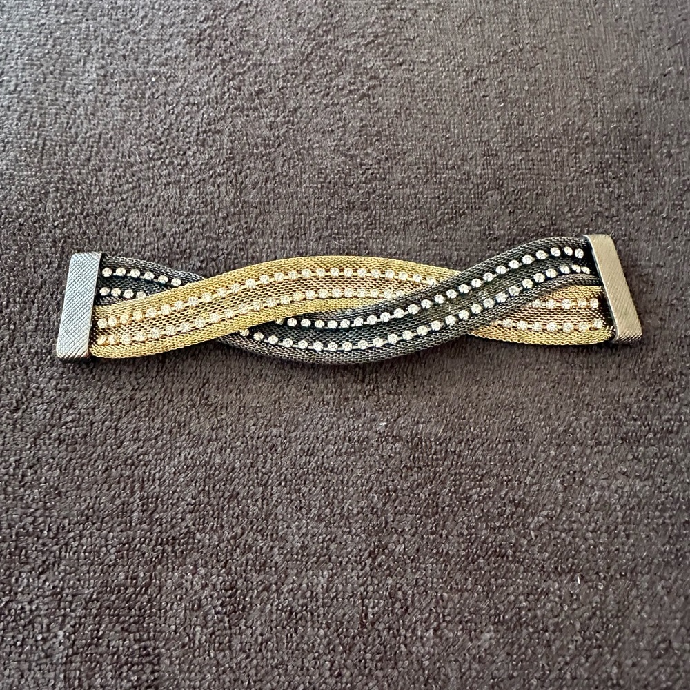 Beautiful two tone gold and black bracelet